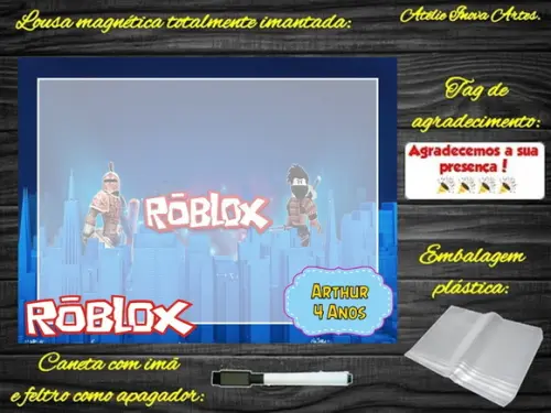 Lousa Magnética Roblox com Embalagem
