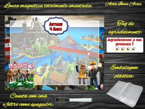 Lousa Magnética Roblox com Embalagem