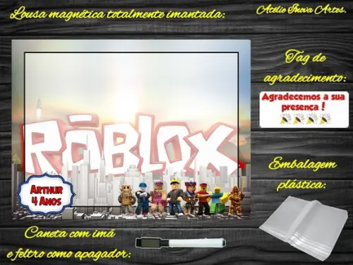 Lousa Magnética Roblox com Embalagem