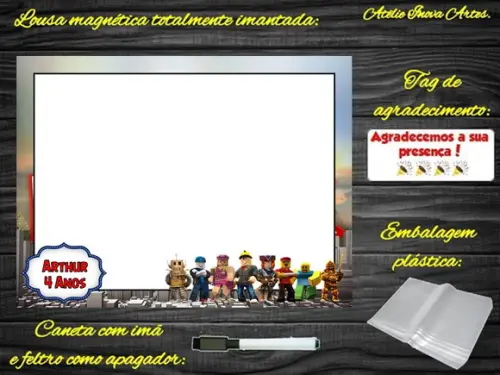 Lousa Magnética Roblox com Embalagem