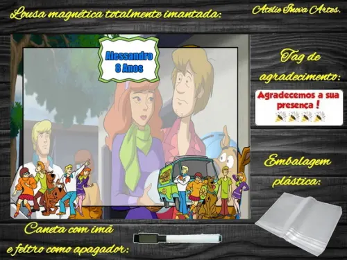 Lousa Magnética Scooby Doo com Embalagem