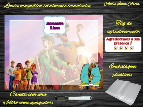 Lousa Magnética Scooby Doo com Embalagem