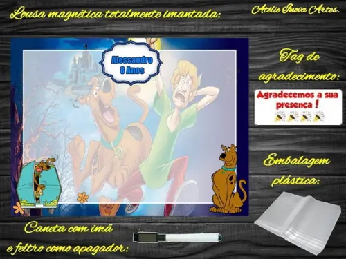 Lousa Magnética Scooby Doo com Embalagem