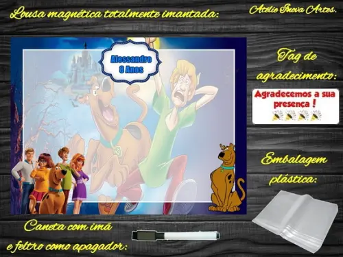 Lousa Magnética Scooby Doo com Embalagem