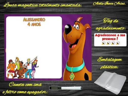 Lousa Magnética Scooby Doo com Embalagem