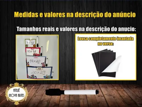 Lousa Magnética Sereia com Embalagem