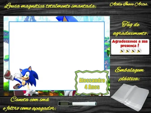 Lousa Magnética Sonic com Embalagem