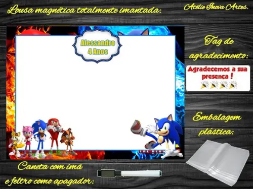 Lousa Magnética Sonic com Embalagem