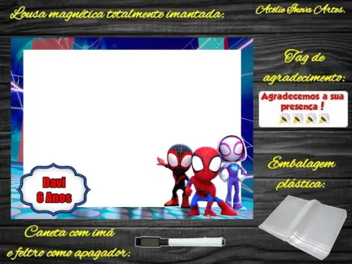 Lousa Magnética Spidey e Seus Amigos Esp. com Embalagem