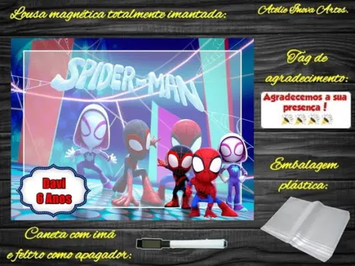 Lousa Magnética Spidey e Seus Amigos Esp. com Embalagem