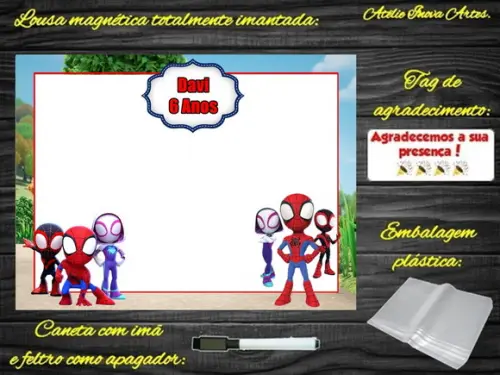 Lousa Magnética Spidey e Seus Amigos Esp. com Embalagem
