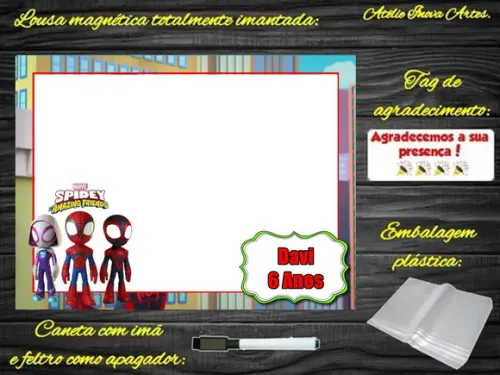 Lousa Magnética Spidey e Seus Amigos Esp. com Embalagem