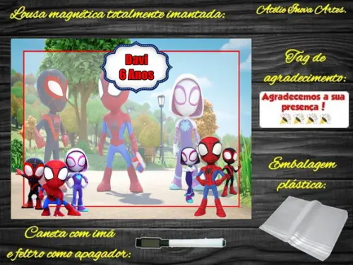 Lousa Magnética Spidey e Seus Amigos Esp. com Embalagem