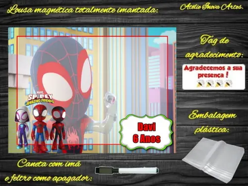Lousa Magnética Spidey e Seus Amigos Esp. com Embalagem