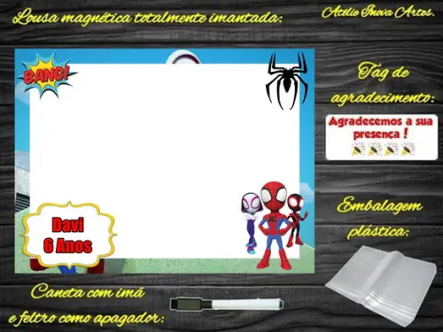 Lousa Magnética Spidey e Seus Amigos Esp. com Embalagem