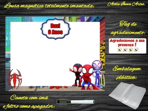 Lousa Magnética Spidey e Seus Amigos Esp. com Embalagem