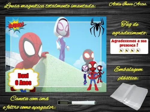 Lousa Magnética Spidey e Seus Amigos Esp. com Embalagem
