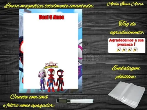 Lousa Magnética Spidey e Seus Amigos Esp. com Embalagem