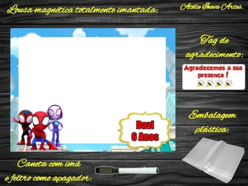 Lousa Magnética Spidey e Seus Amigos Esp. com Embalagem