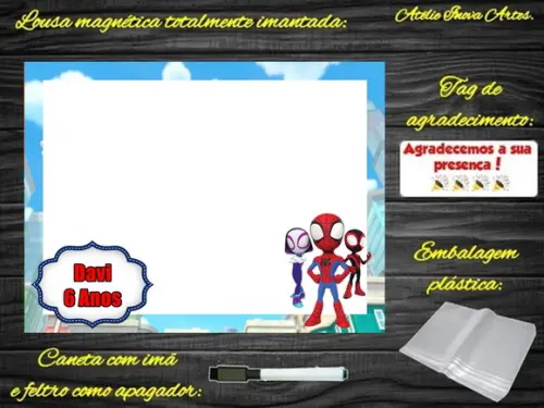 Lousa Magnética Spidey e Seus Amigos Esp. com Embalagem