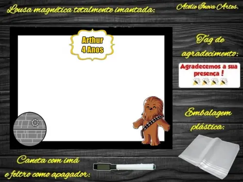 Lousa Magnética Star Wars com Embalagem
