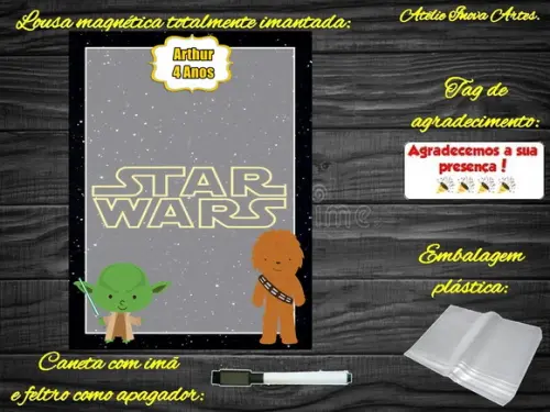 Lousa Magnética Star Wars com Embalagem