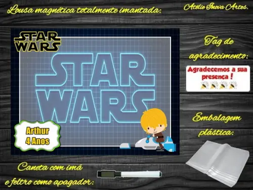 Lousa Magnética Star Wars com Embalagem