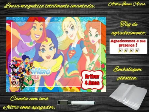 Lousa Magnética Super Hero Girls com Embalagem