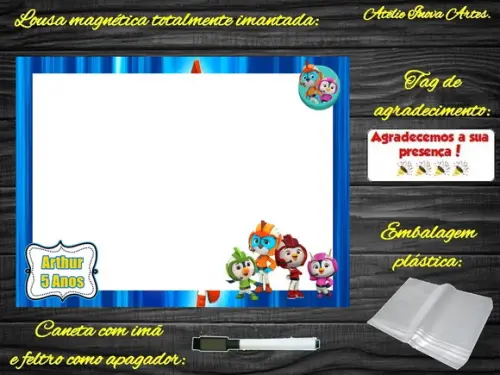 Lousa Magnética Top Wing com Embalagem