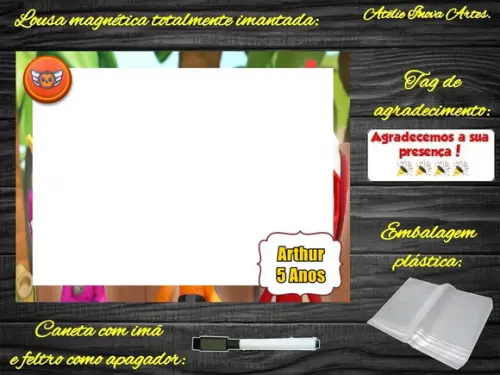 Lousa Magnética Top Wing com Embalagem