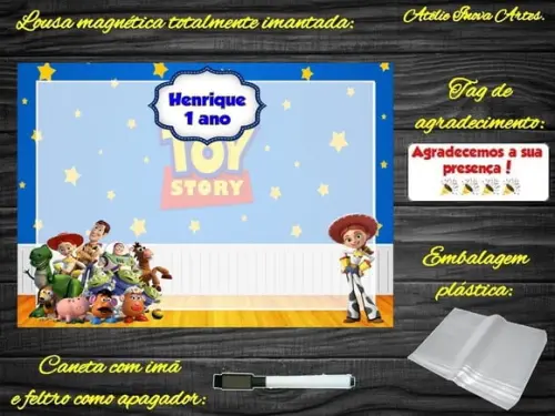 Lousa Magnética Toy Story com Embalagem