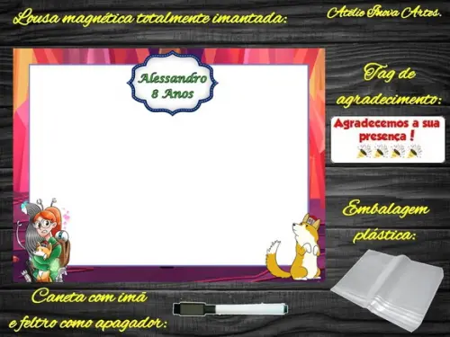 Lousa Magnética Trem Infinito com Embalagem