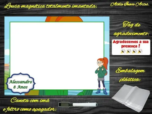 Lousa Magnética Trem Infinito com Embalagem