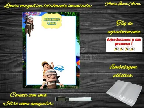 Lousa Magnética Up Altas Aventuras com Embalagem