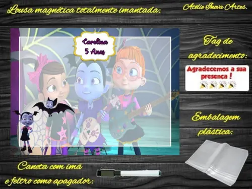 Lousa Magnética Vampirina com Embalagem