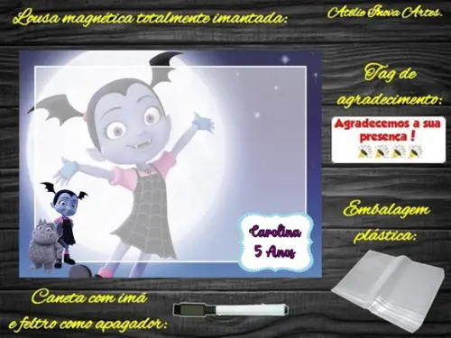 Lousa Magnética Vampirina com Embalagem