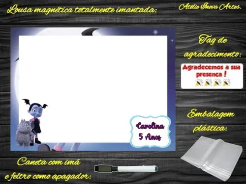 Lousa Magnética Vampirina com Embalagem