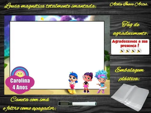 Lousa Magnética Vera e o Reino do Arco Íris com Embalagem