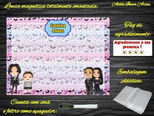 Lousa Magnética Wandinha com Embalagem