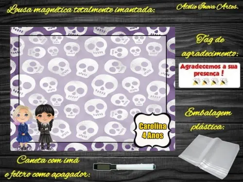 Lousa Magnética Wandinha com Embalagem