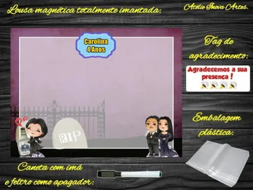 Lousa Magnética Wandinha com Embalagem