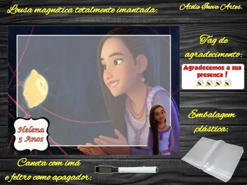 Lousa Magnética Wish com Embalagem