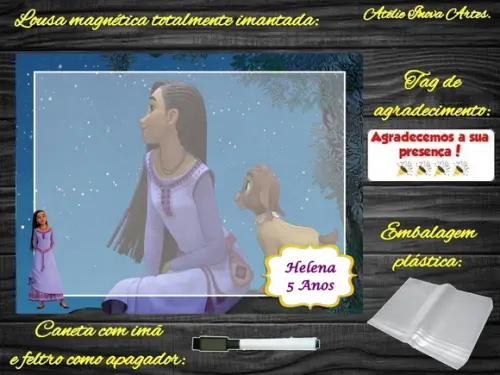 Lousa Magnética Wish com Embalagem