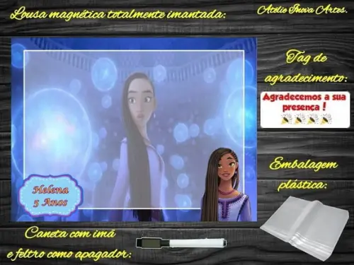 Lousa Magnética Wish com Embalagem