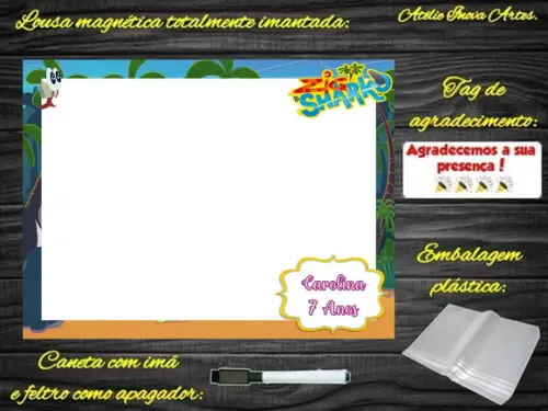 Lousa Magnética Zig e Sharko com Embalagem
