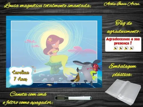 Lousa Magnética Zig e Sharko com Embalagem