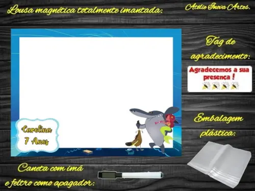 Lousa Magnética Zig e Sharko com Embalagem