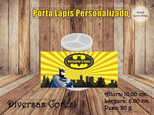 Porta Lápis Personalizado Batman