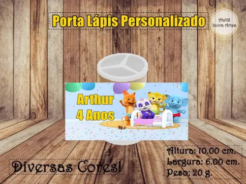 Porta Lápis Personalizado Festa das Palavras