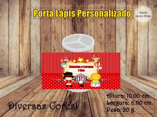 Porta Lápis Personalizado Circo